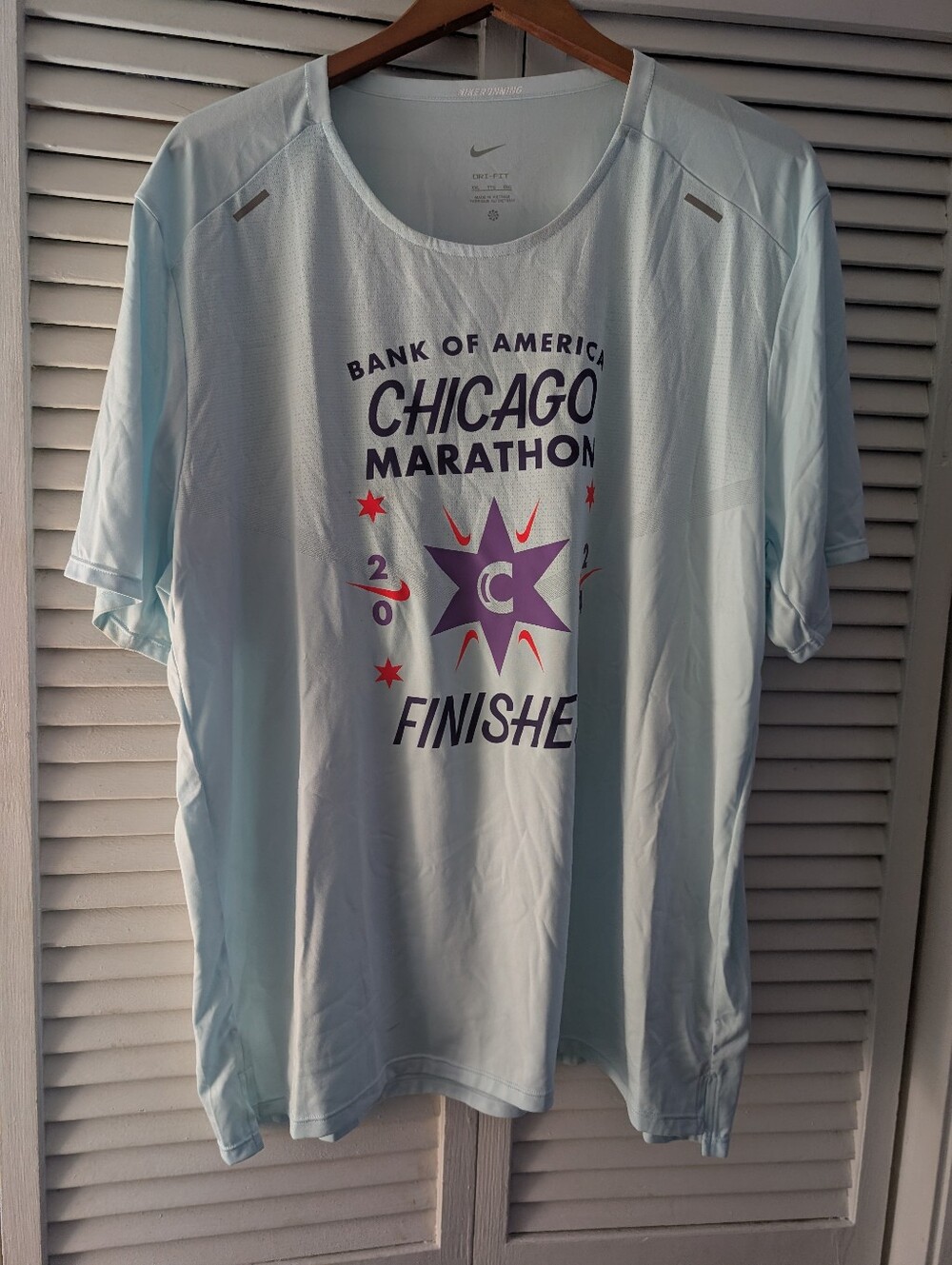 Nike Light Blue Chicago Marathon Finisher Tee